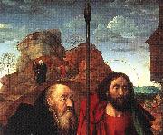 Hugo van der Goes Sts Anthony and Thomas with Tommaso Portinari oil on canvas